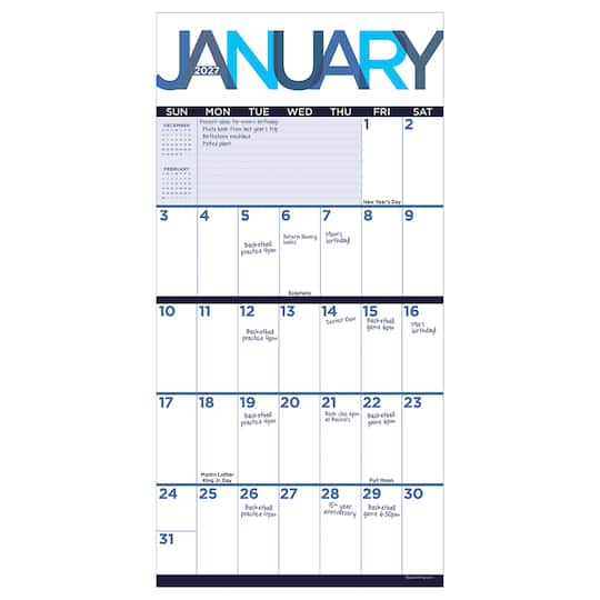 2027 Big Print Mini Calendar